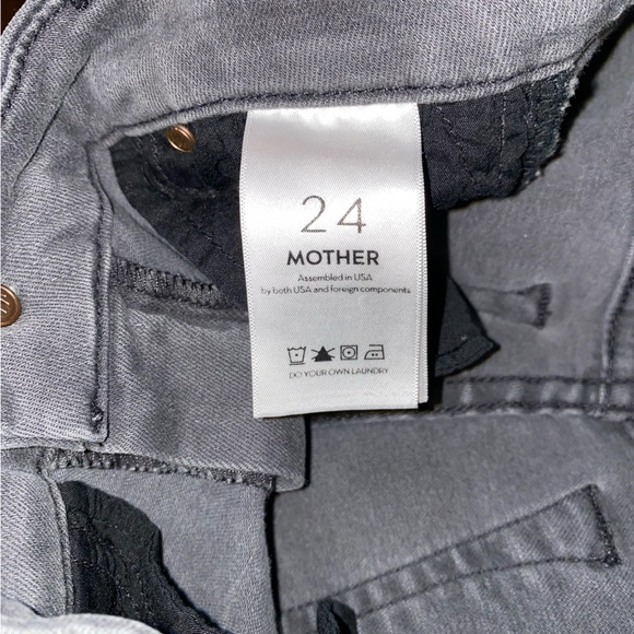 MOTHER Gray Distressed skinny jeans - Picture 9 of 10